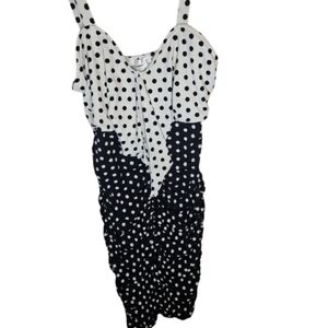 🎁Venus Polka Dot dress Pleated Stretch  Classiccore Dress Normcore BlackWhite S